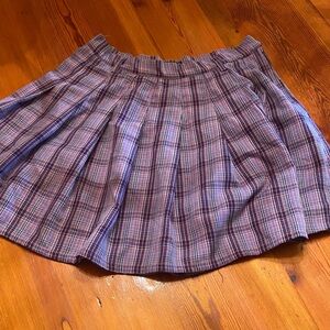 Hot Topic Purple Plaid Skater Skirt